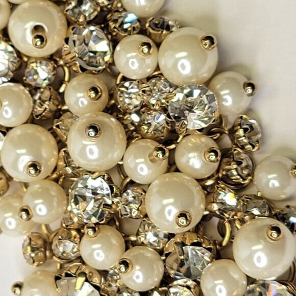 Statement Pearls and Crystal Choker Necklace - Picture 8 of 16